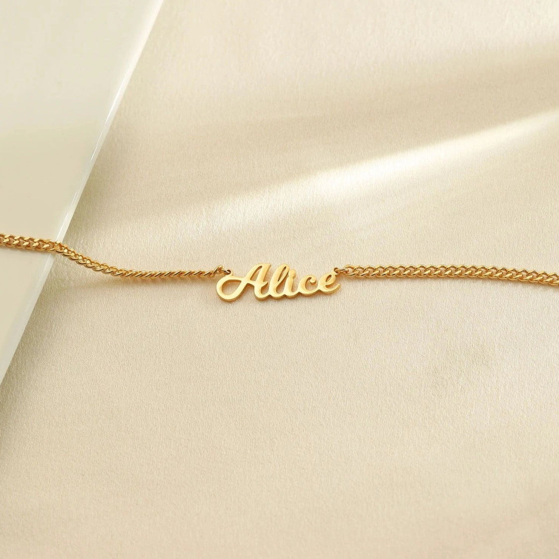S925 Sterling Silver Cuban Chain Name Pendant Necklace - Metis Grace