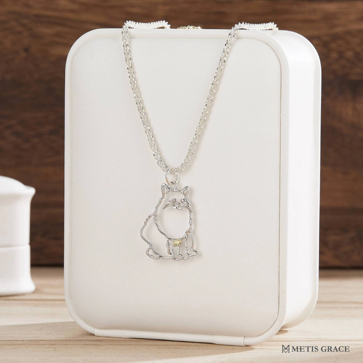 S925 Sterling Silver Custom Pet Photo Necklace - Metis Grace