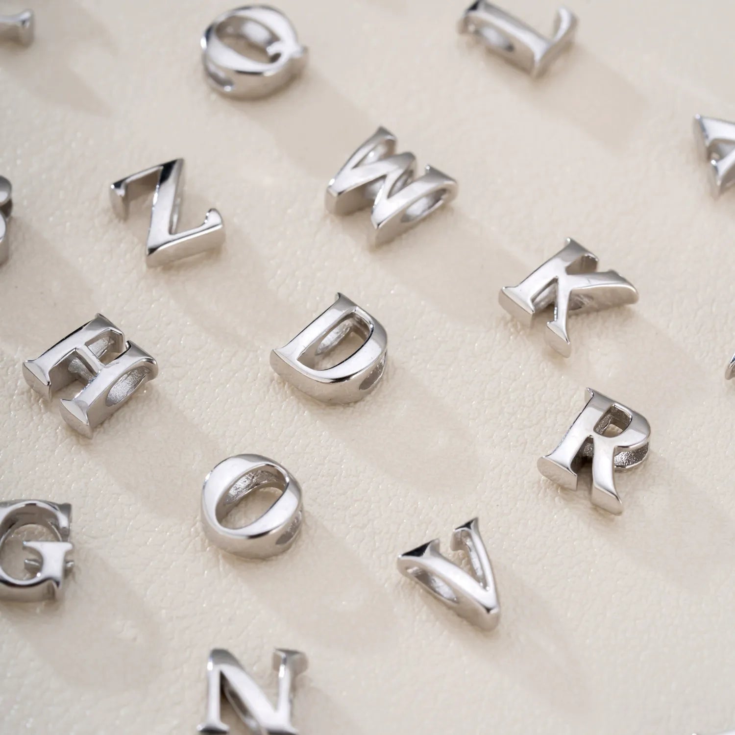 S925 Sterling Silver Hollow Alphabet Pendant Necklac - Metis Grace