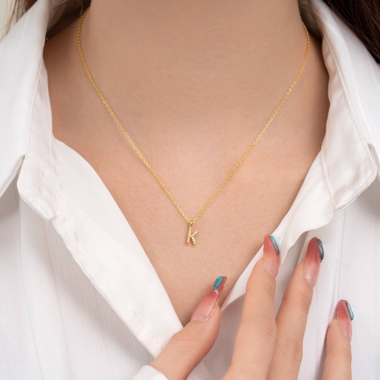 S925 Sterling Silver Initial Necklace - Metis Grace